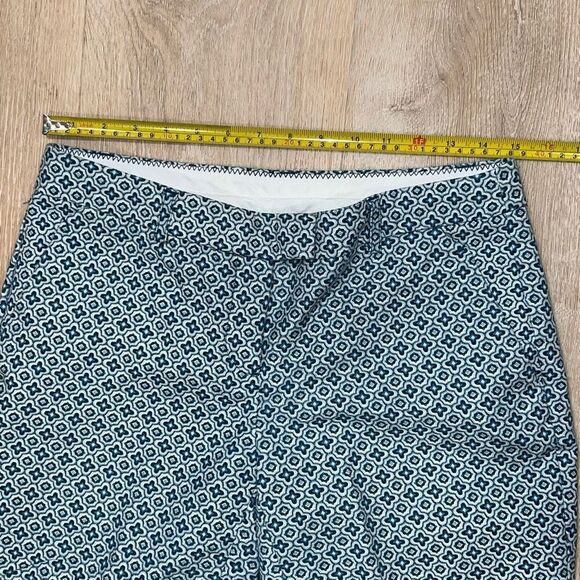 Cynthia Rowley, Geometric Print Stretch Trousers Pressed Front Pants, Women’s 6 - Picture 3 of 10